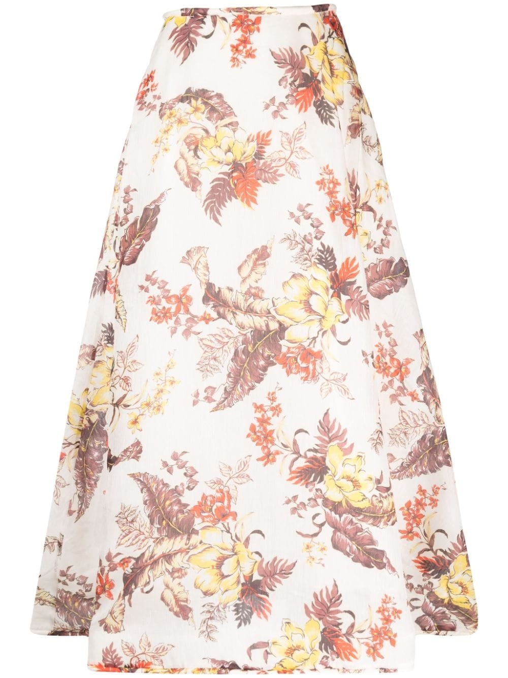 Matchmaker floral-print A-line skirt - 1