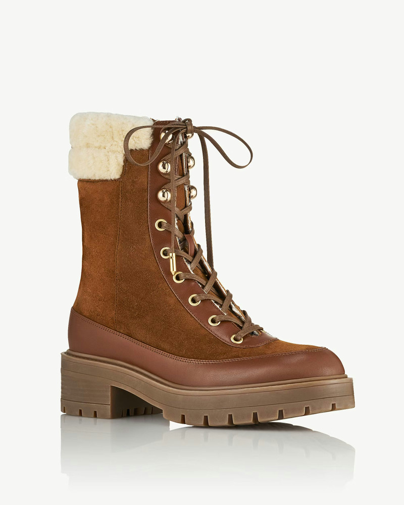 AQUAZZURA Very Cortina Shearling Bootie outlook