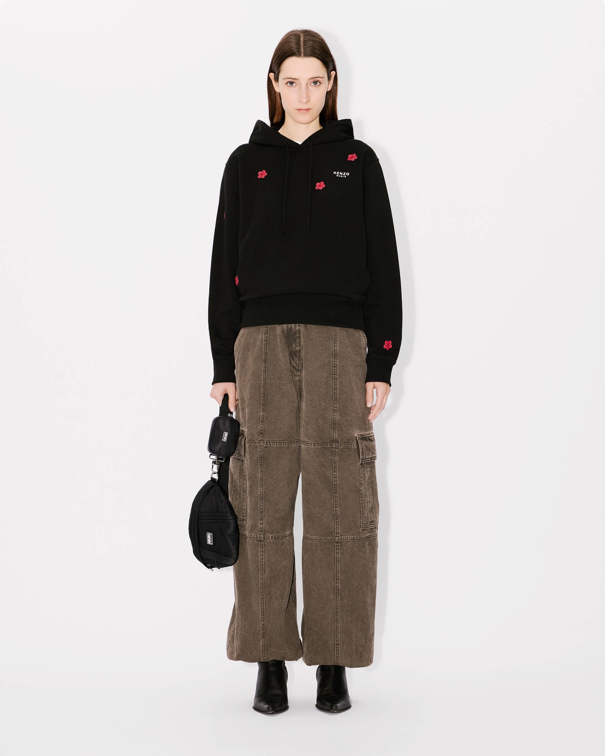 'Boke Flower' classic embroidered hoodie - 5