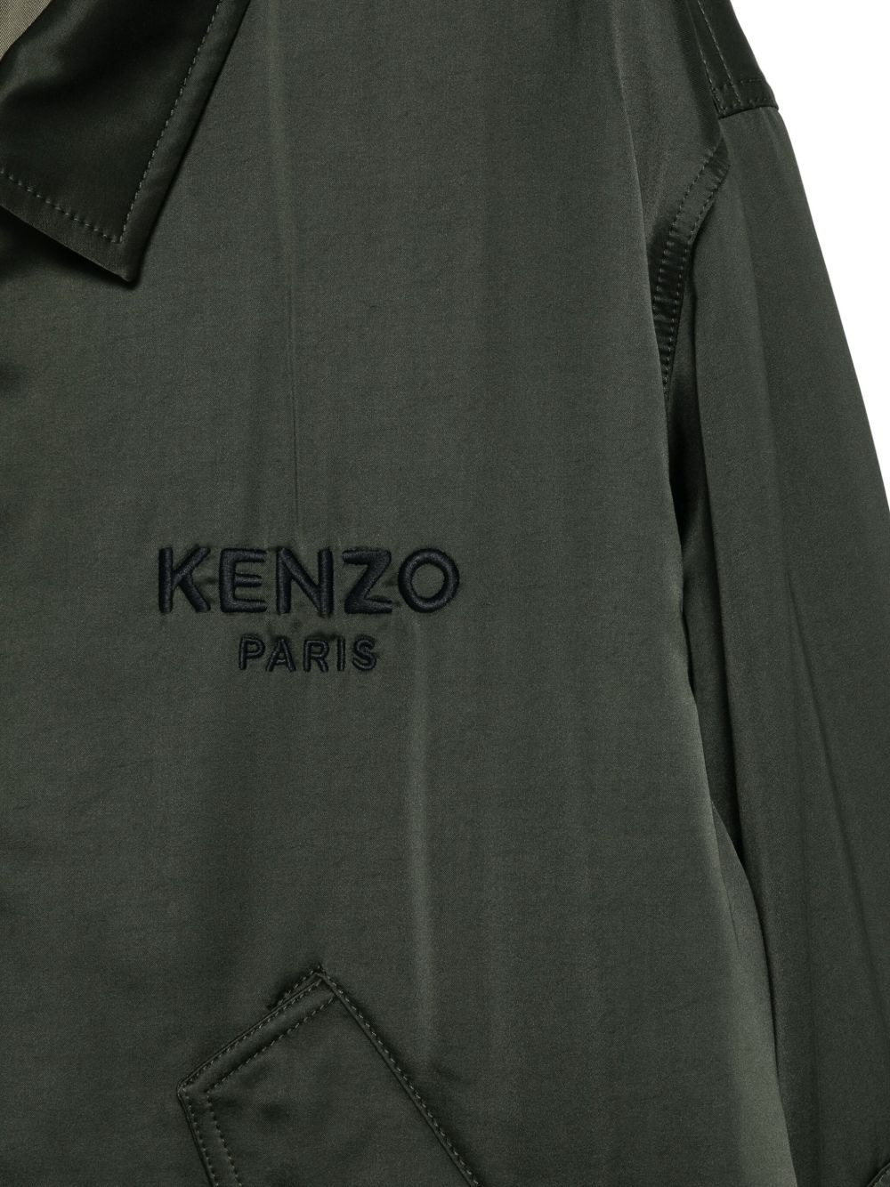 logo-embroidered flap-pocket jacket - 3