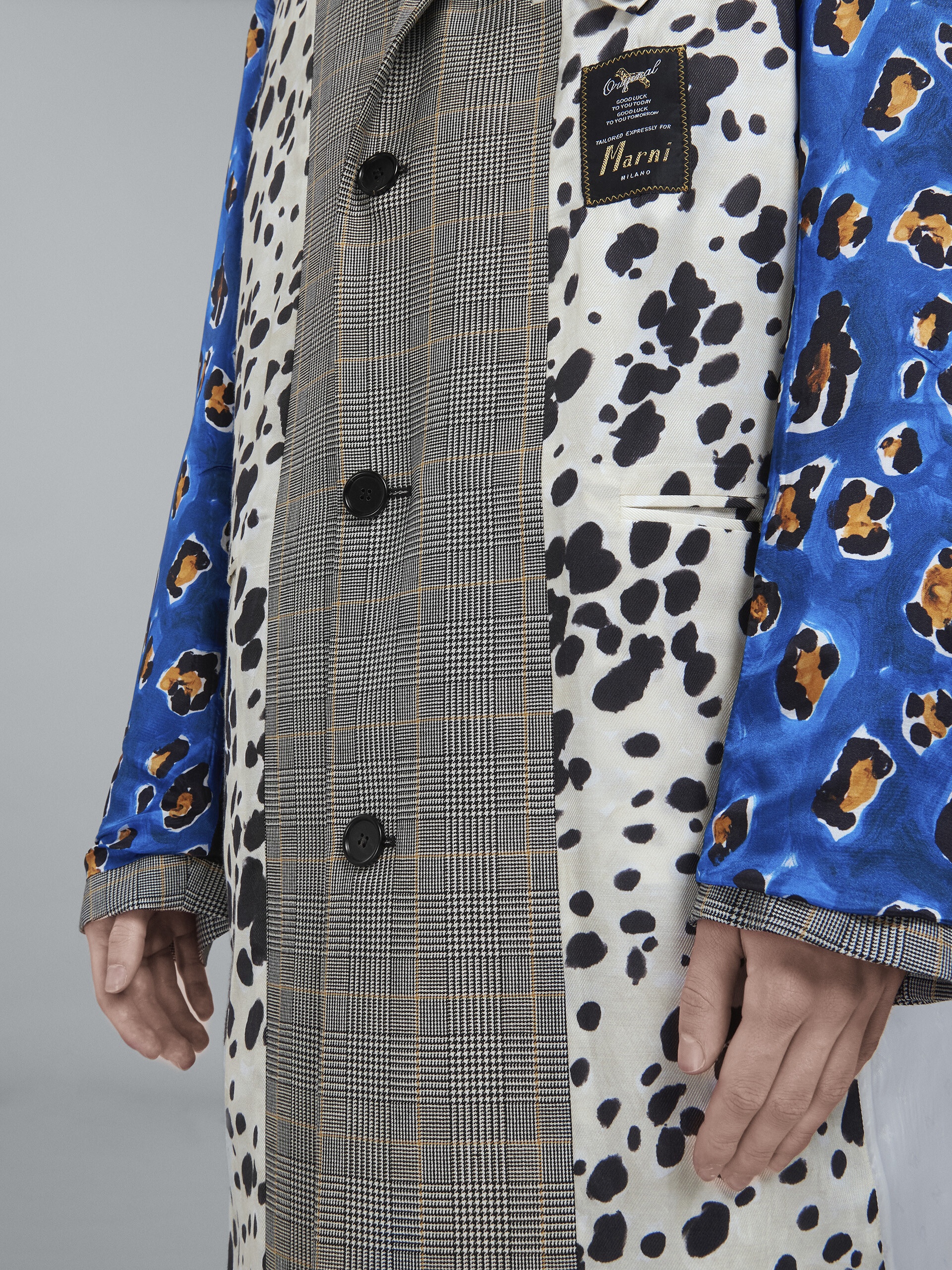 PRINCE OF WALES WOOL COAT - 5