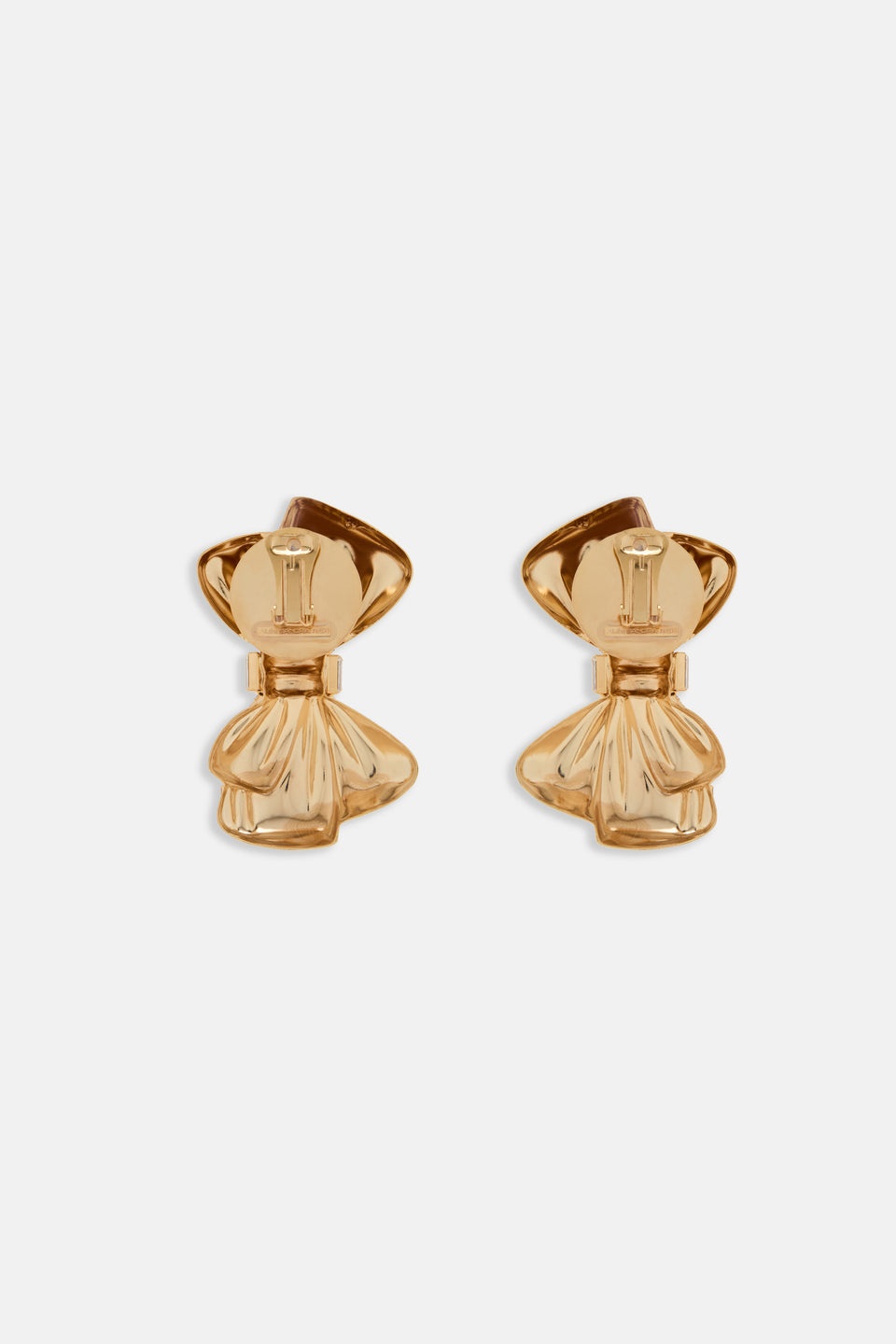 METAL BOW EARRINGS WITH CRYSTAL EMBELLISHMENT - 2