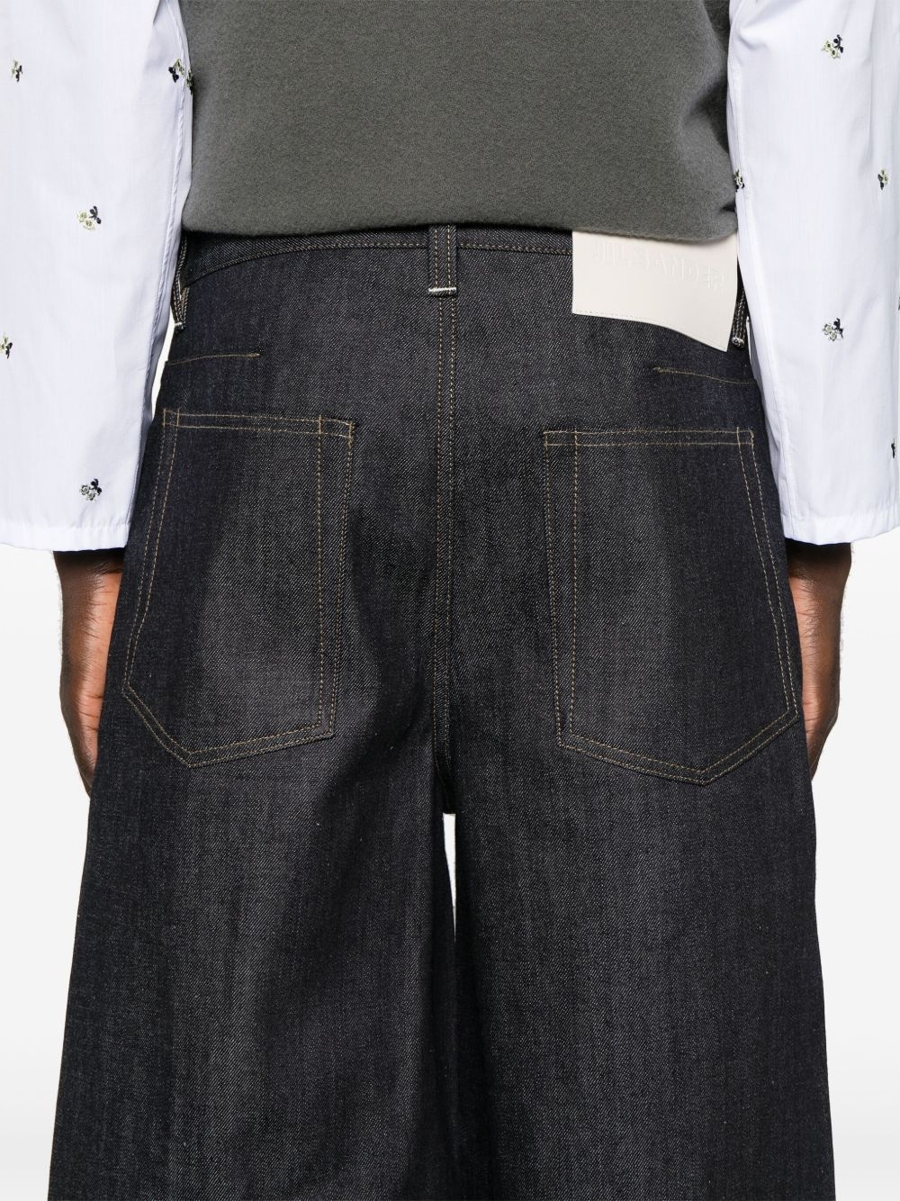 raw denim shorts - 5