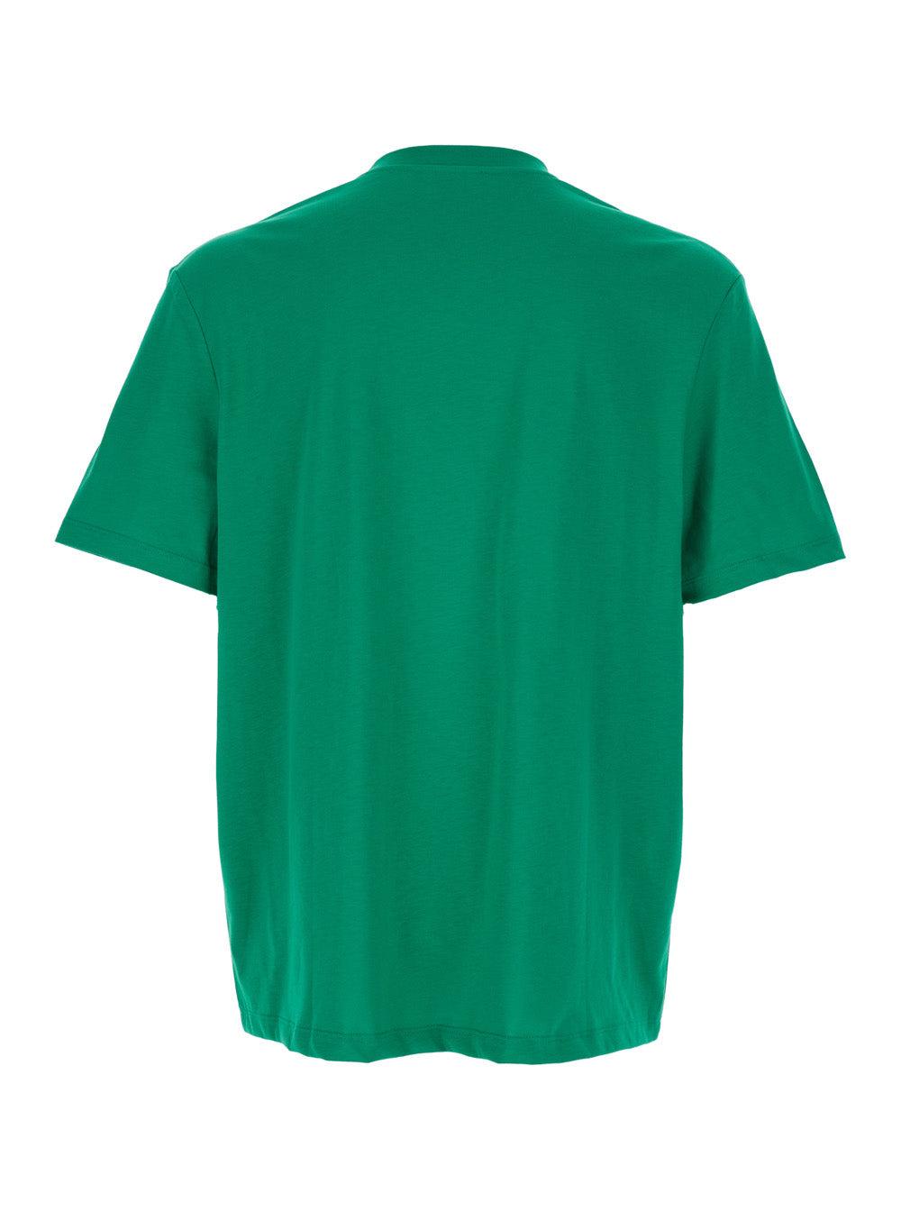 Balmain Men Green Crewneck T-Shirt With Logo Lettering Print On The Front In Cotton Man - 2