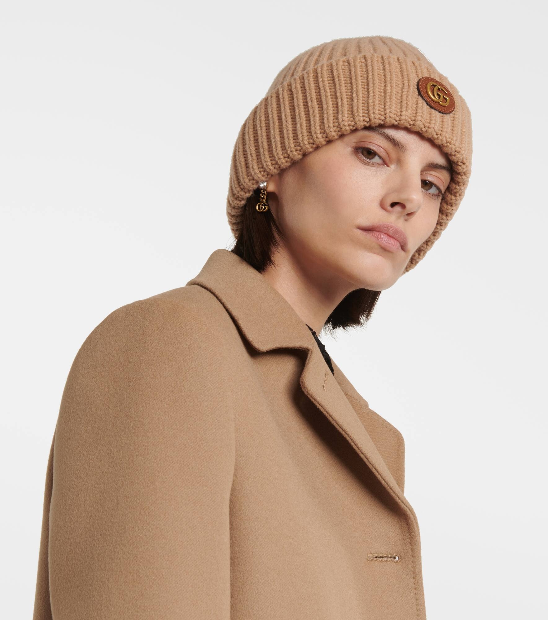 Double G wool and cashmere beanie - 2