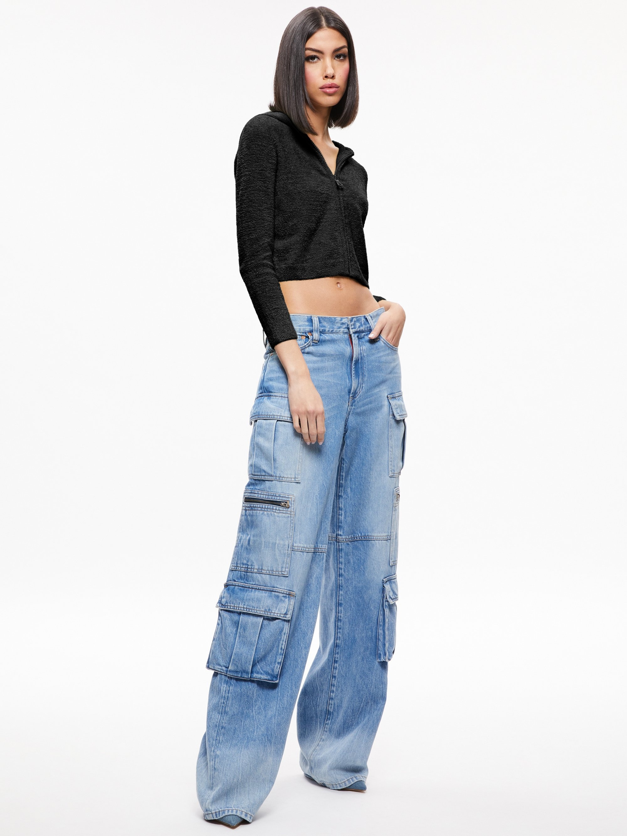 LIDELL CROPPED ZIP UP HOODIE - 6