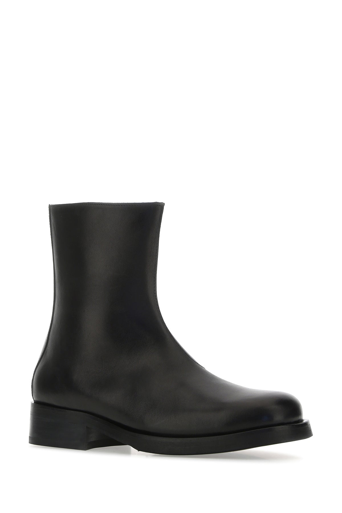 Black leather Camion ankle boots - 2