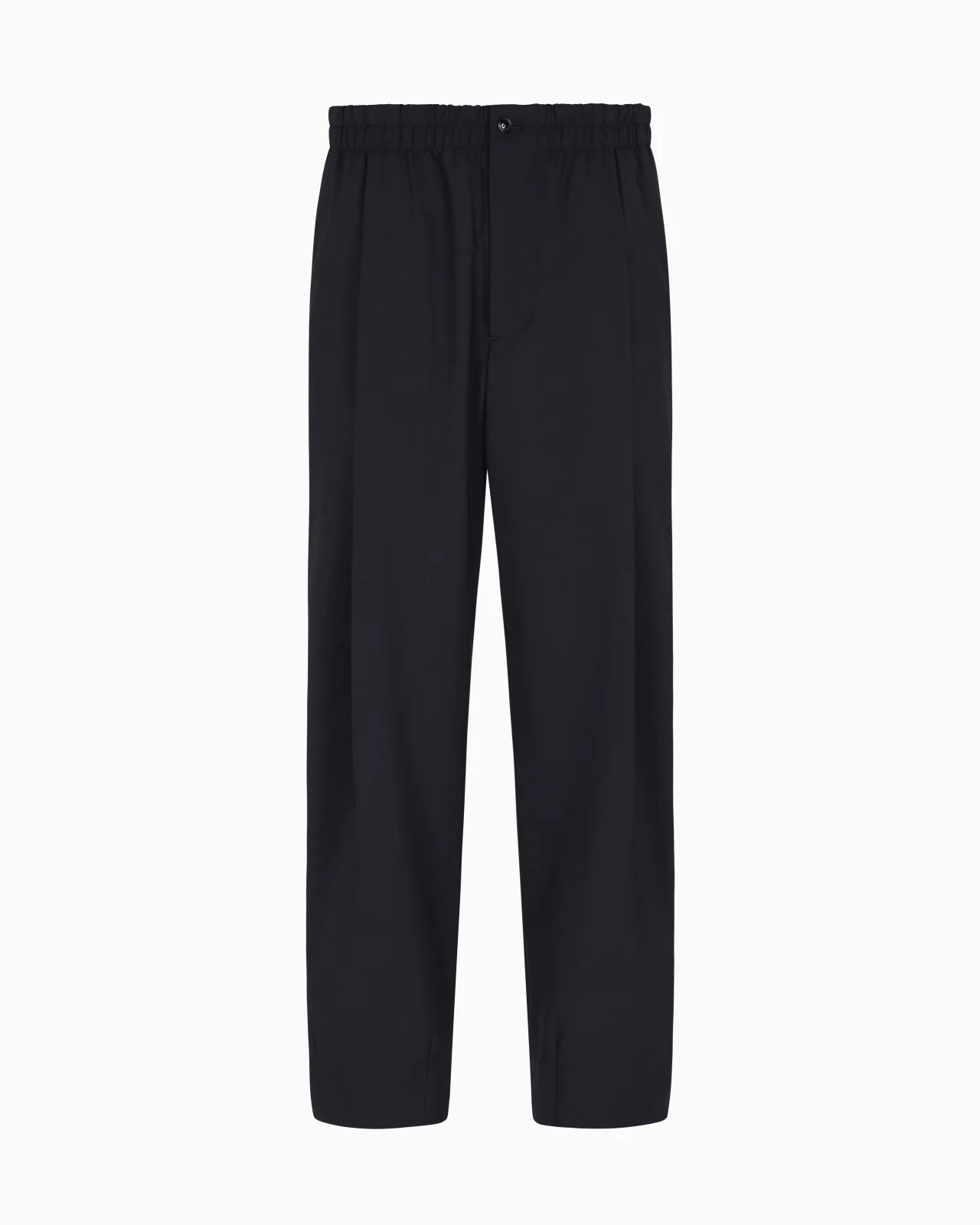 SINGLE-PLEAT LIGHTWEIGHT WOOL-CANVAS TROUSERS - 1