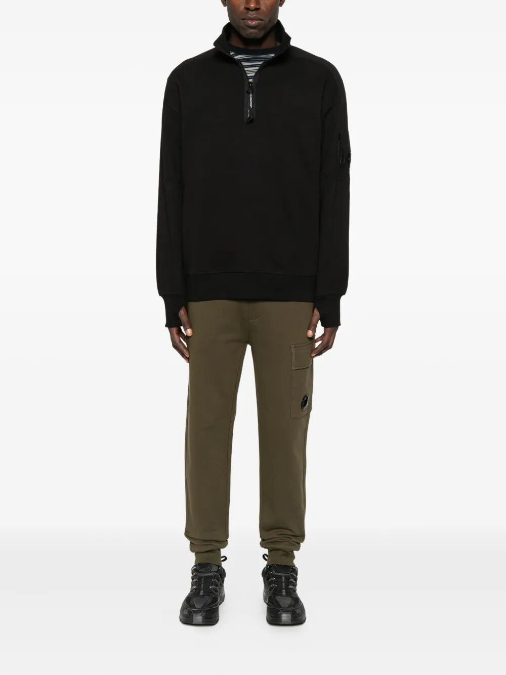C.P. Company Men Sweatshirts Polo Collar In Diagonal Raised Fleece - 2