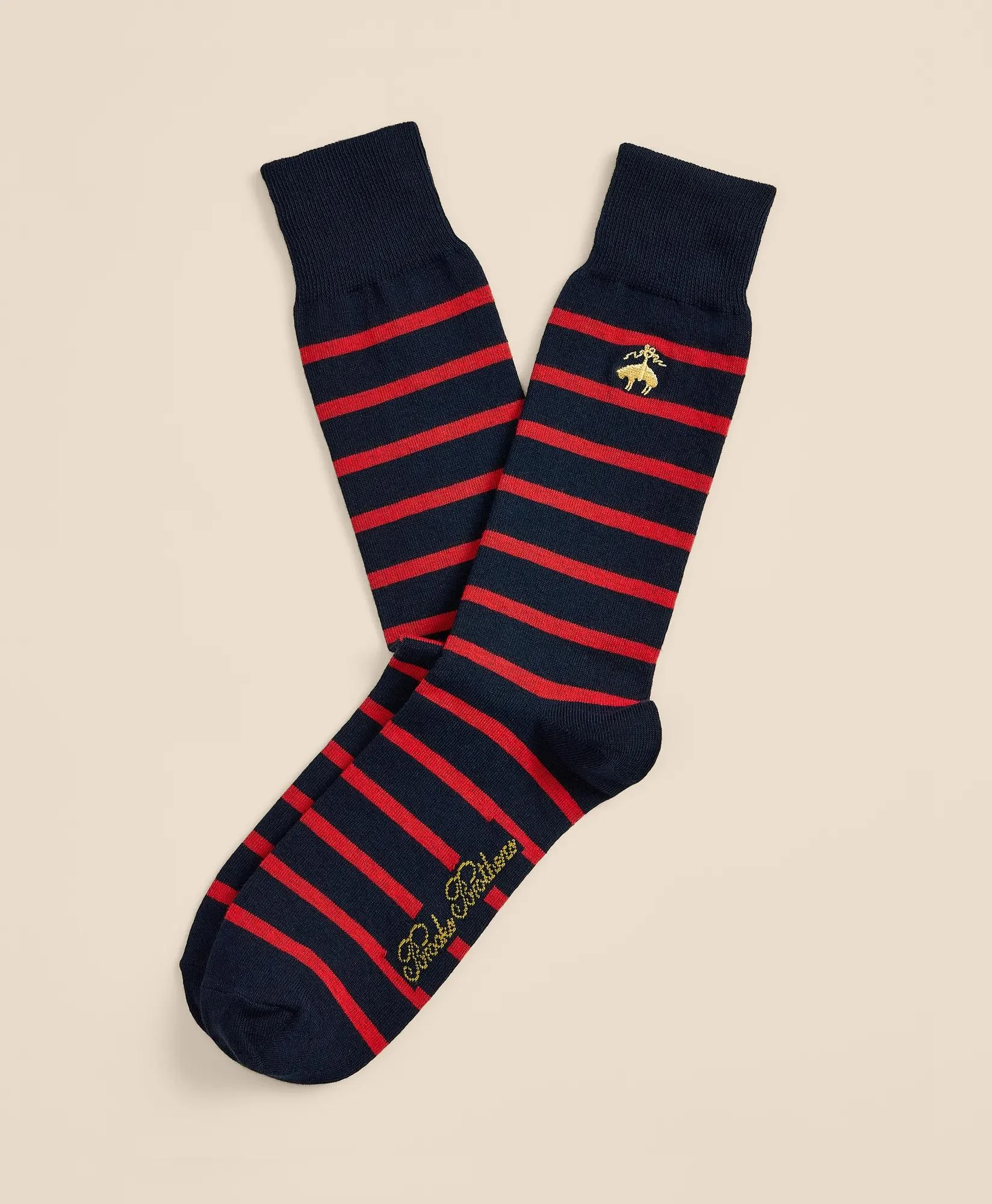 Cotton-Blend Mariner Stripe Socks - 1