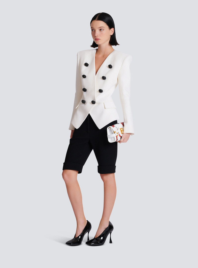 Balmain 8-button double crepe jacket outlook