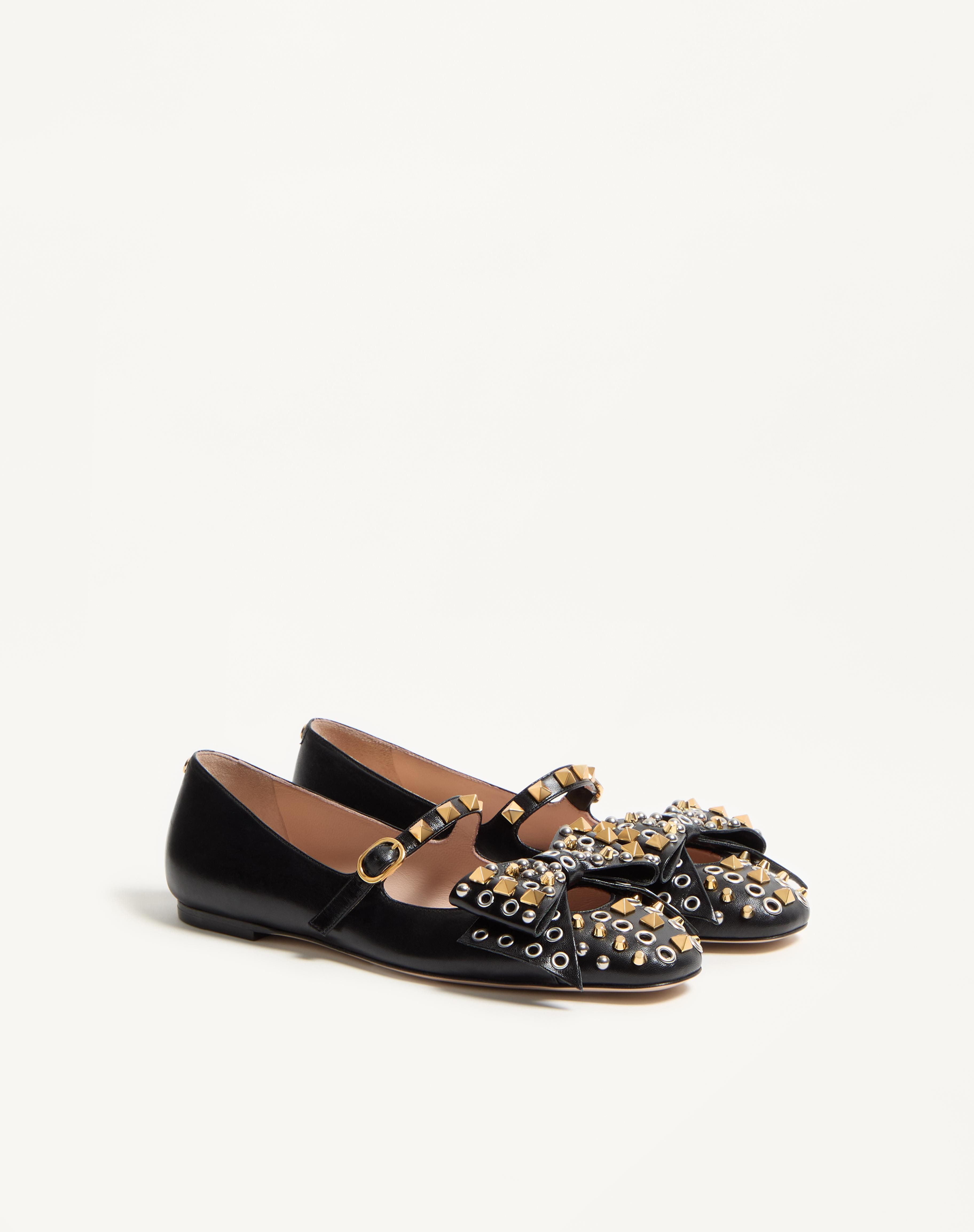 MARY-JANE BOWOW BALLERINA IN KIDSKIN WITH STUDS - 3