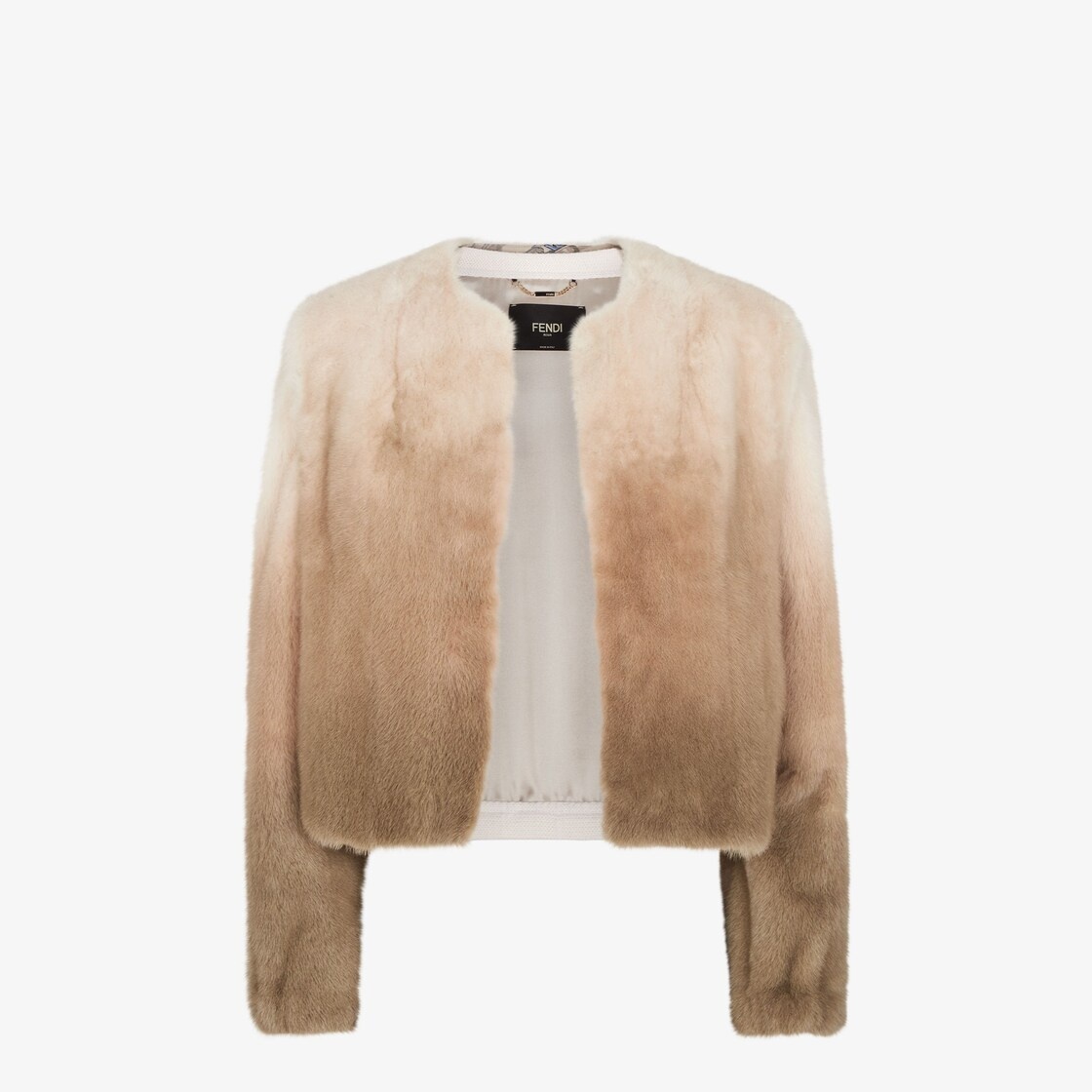 Cream graduated mink jacket - 6