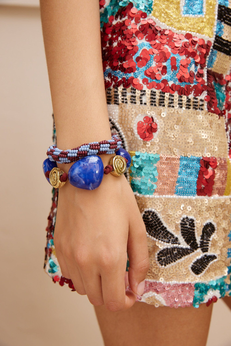 ALÉMAIS Le Jardin Bunch Bead Bracelet Choc outlook