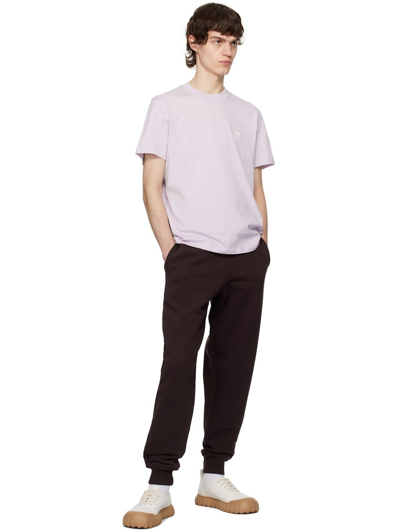 AMI Paris Burgundy Jogging Ami de Coeur Sweatpants outlook