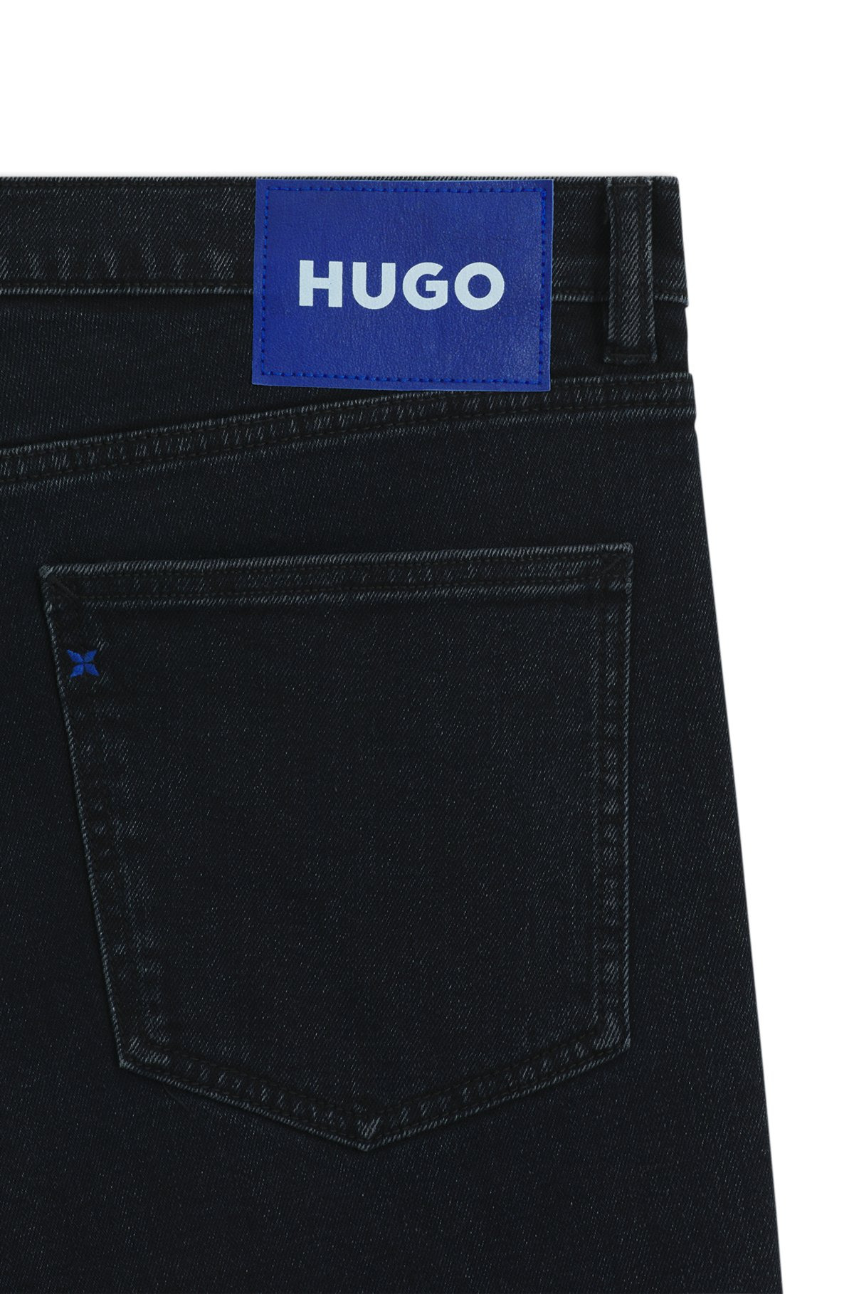 EXTRA-SLIM-FIT JEANS IN MID-BLUE STRETCH DENIM - 6