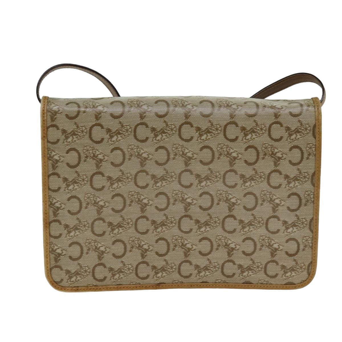 CELINE C Macadam Canvas Shoulder Bag Beige - 2