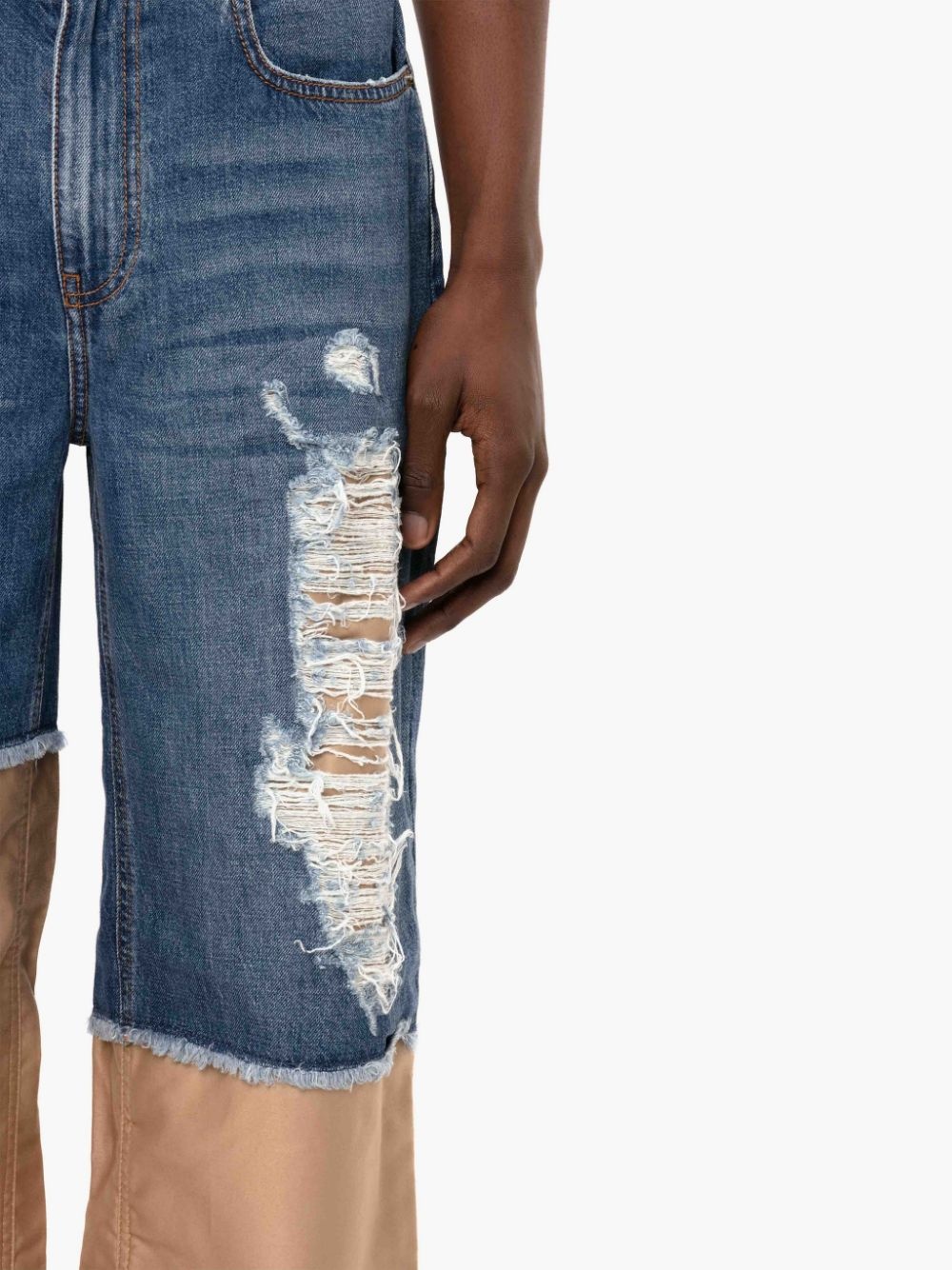 DISTRESSED DENIM JEANS - 5