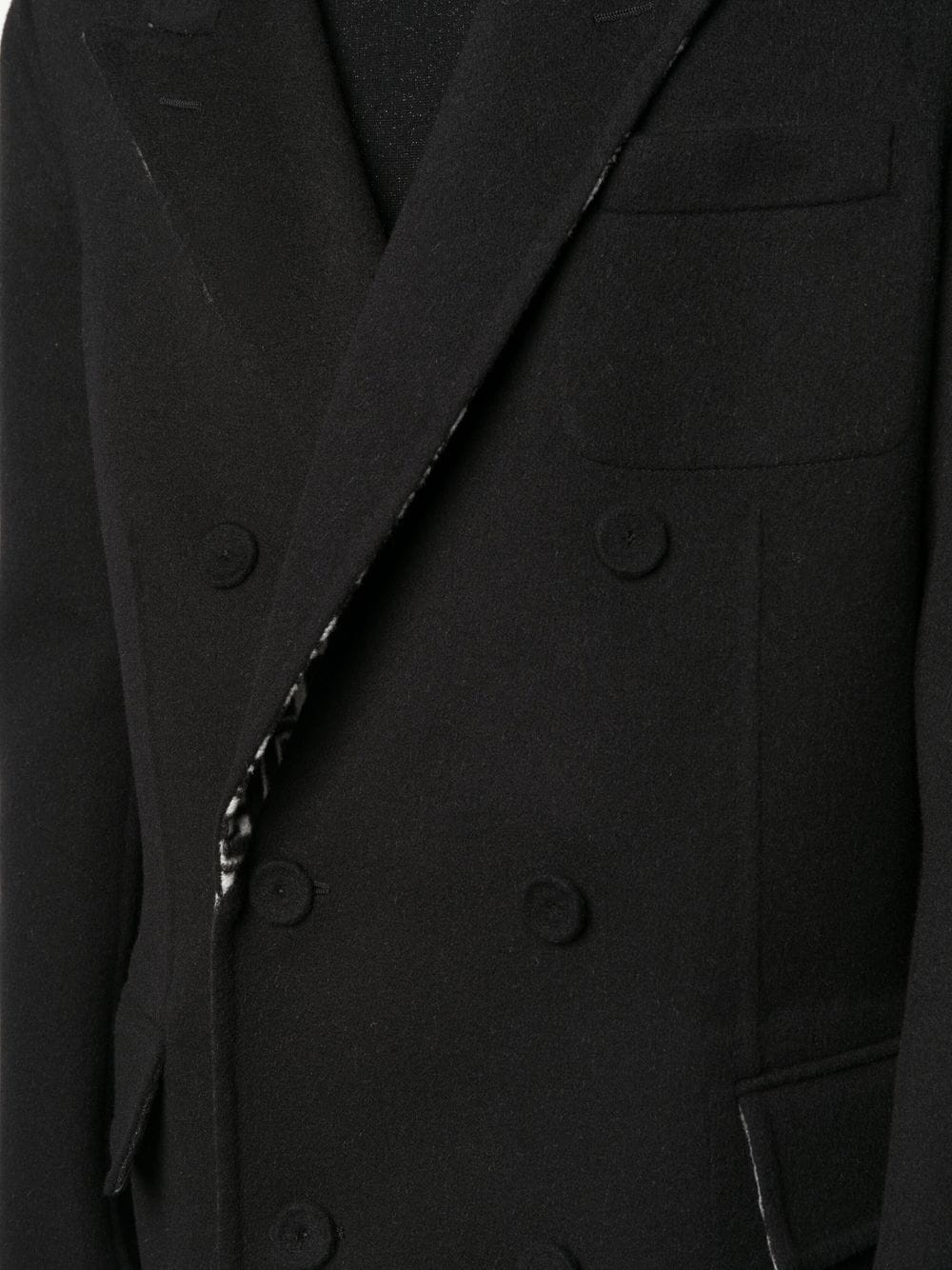 FF-print double-breasted reversible coat - 5