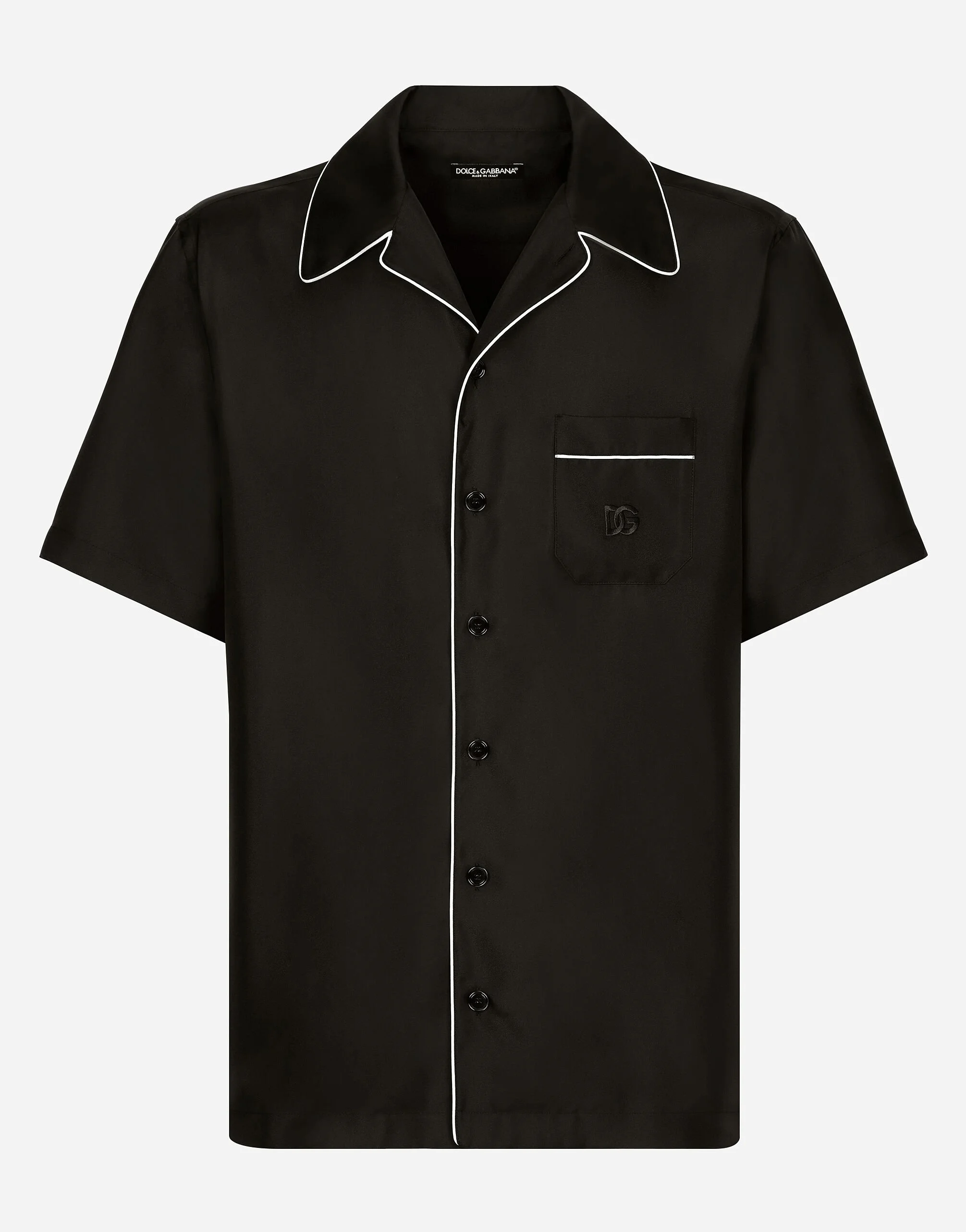 Silk twill shirt with DG embroidery - 1