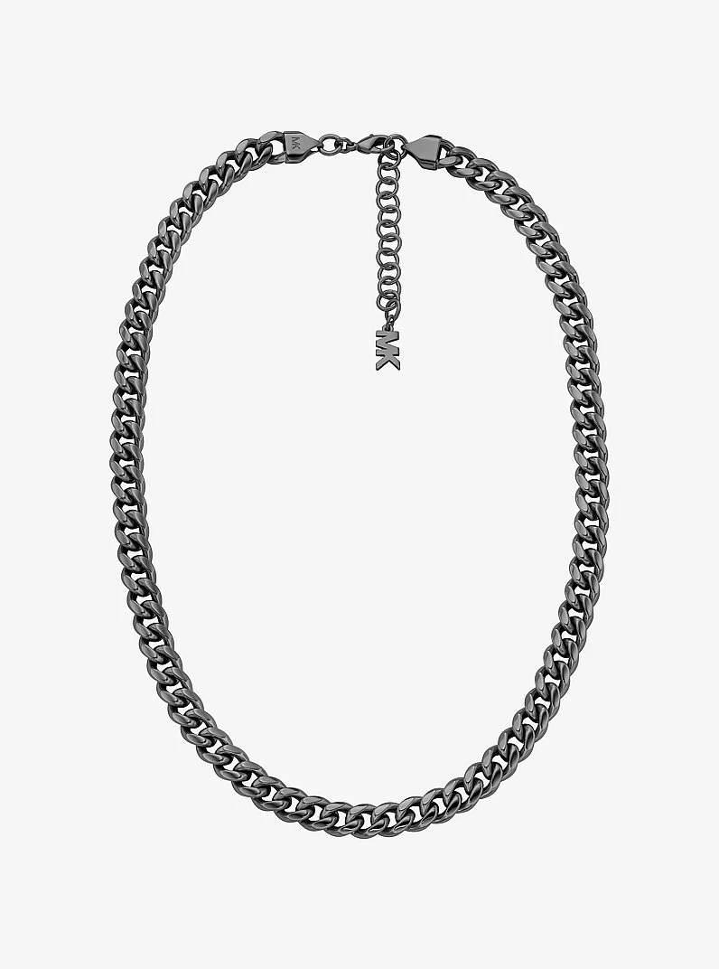 Precious Metal-Plated Brass Curb-Link Chain Necklace - 1