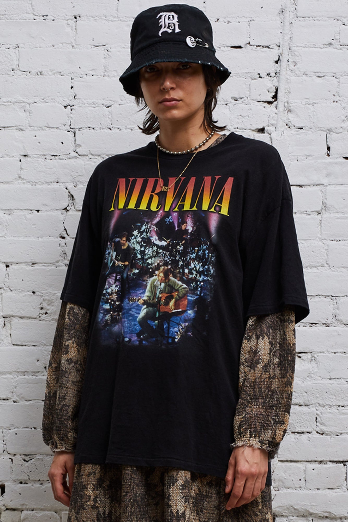 NIRVANA CONCERT OVERSIZED T SHIRT - BLACK | R13 - 2