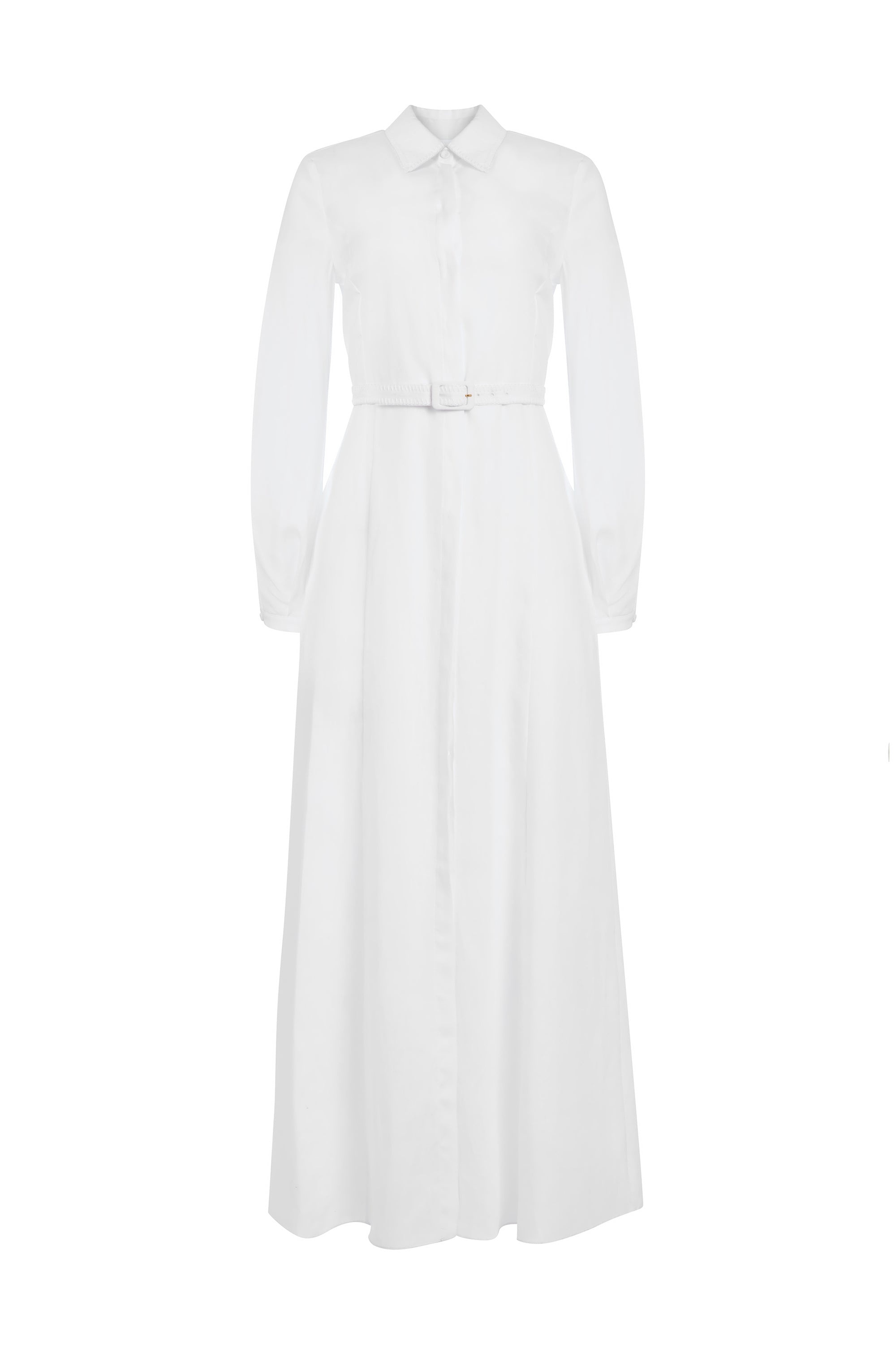 Breton Dress in Ivory Aloe Linen - 1