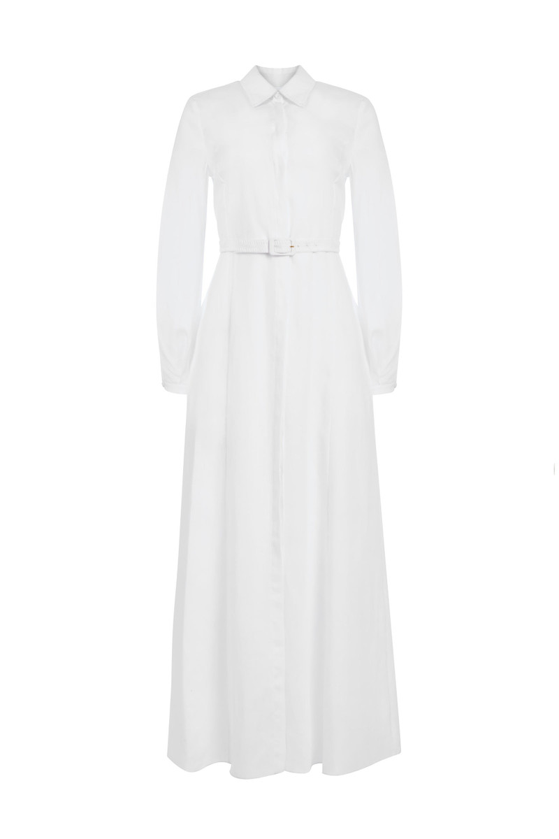 Breton Dress in Ivory Aloe Linen 1