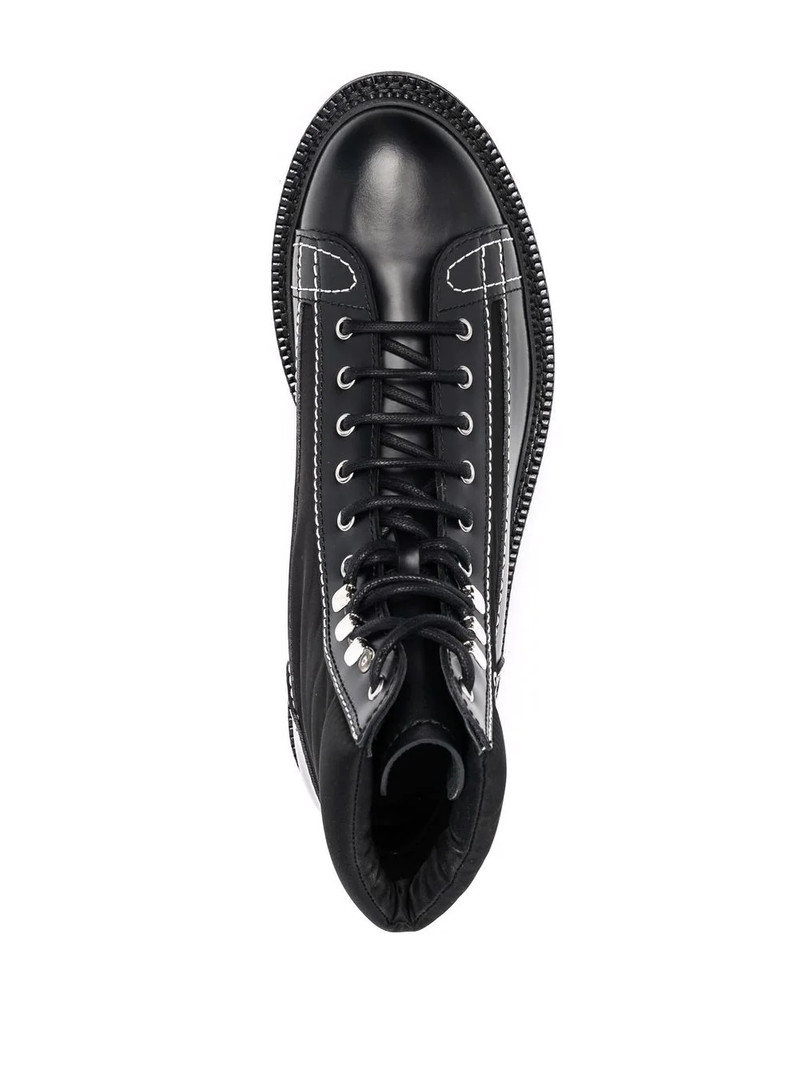 logo-print panelled boots 4