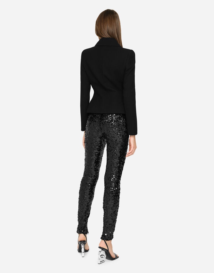 Single-breasted virgin wool jacket - 5