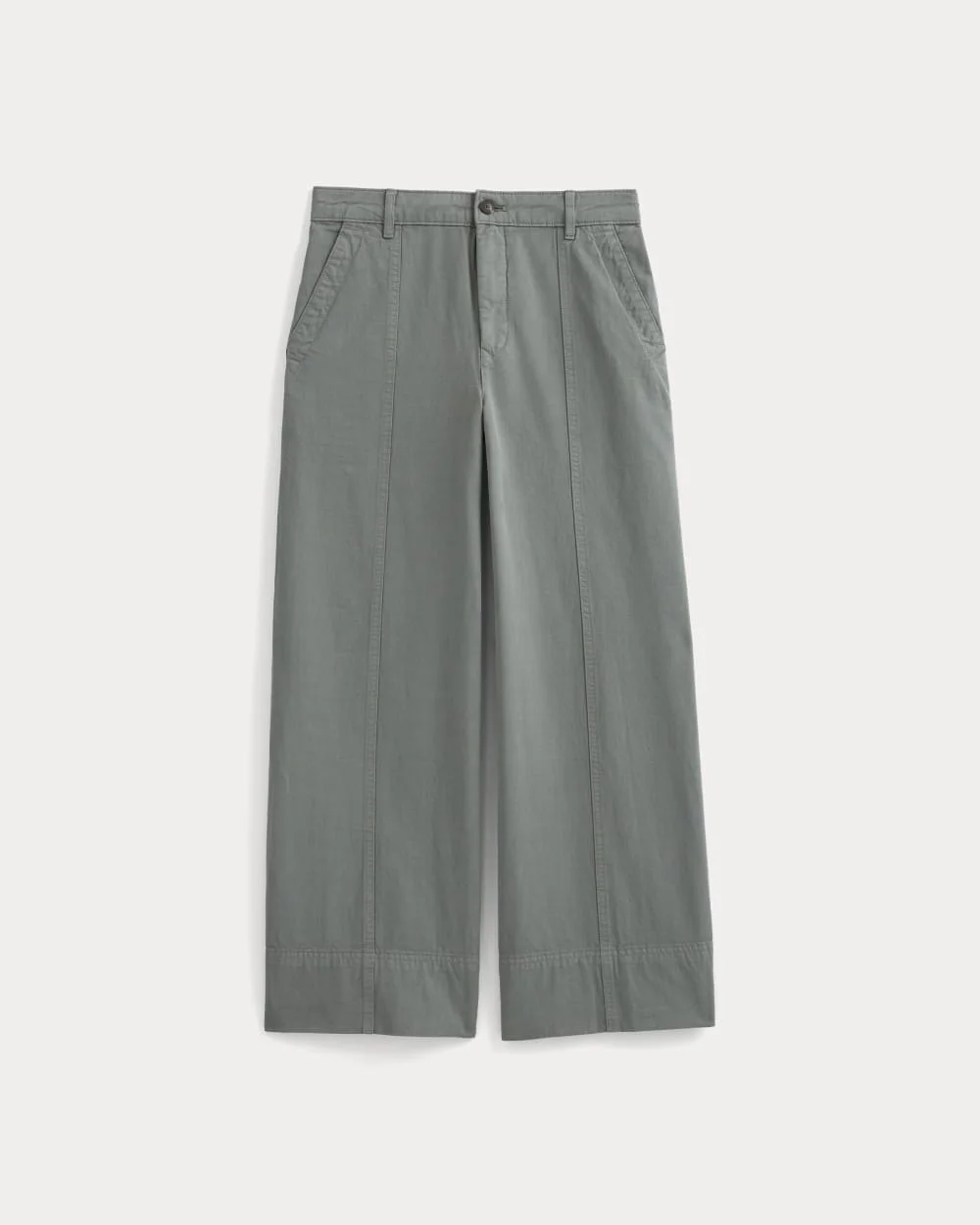 SEAMED WIDE-LEG PANT - 1