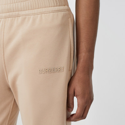 Burberry Logo Print Stretch Cotton Jogging Pants outlook