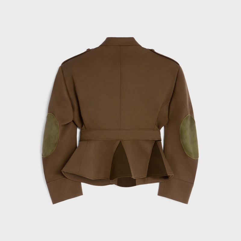 CELINE peplum jacket IN diagonal wool outlook