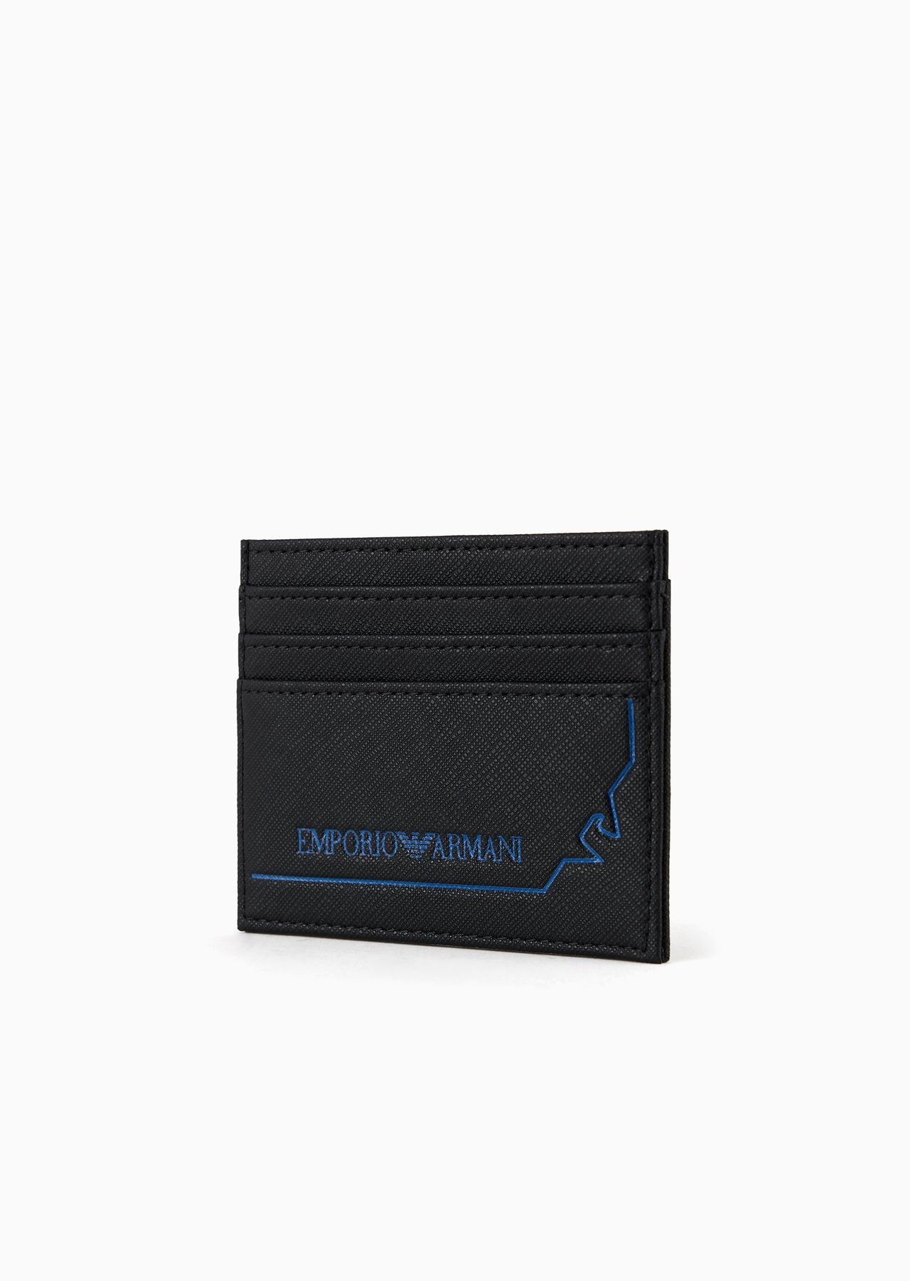 ASV regenerated Saffiano leather card holder with graphic design eagle - 3