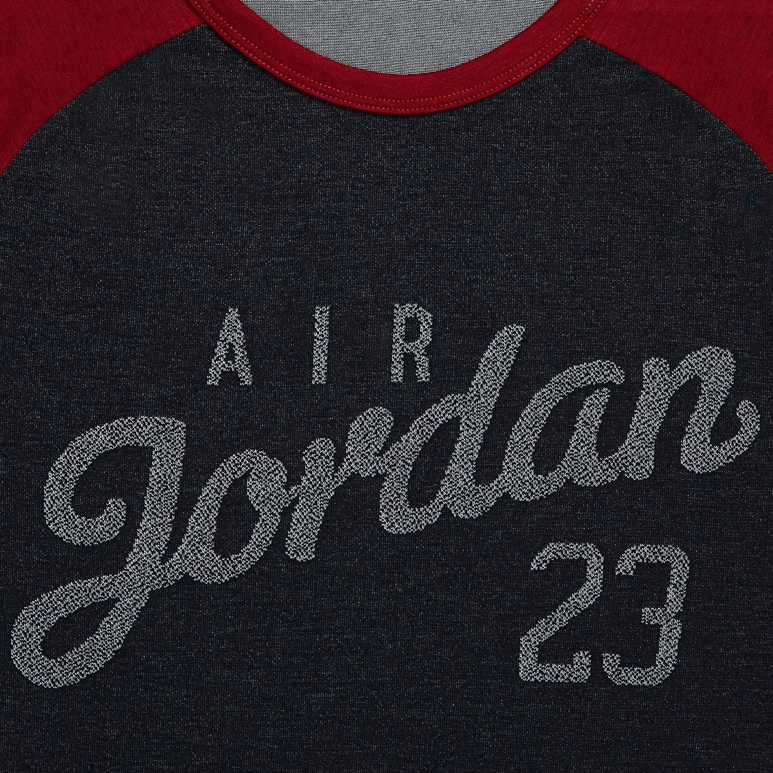 Air Jordan 23 Raglan 3/4 Sleeve Short 'Black Red' 724504-010 - 2
