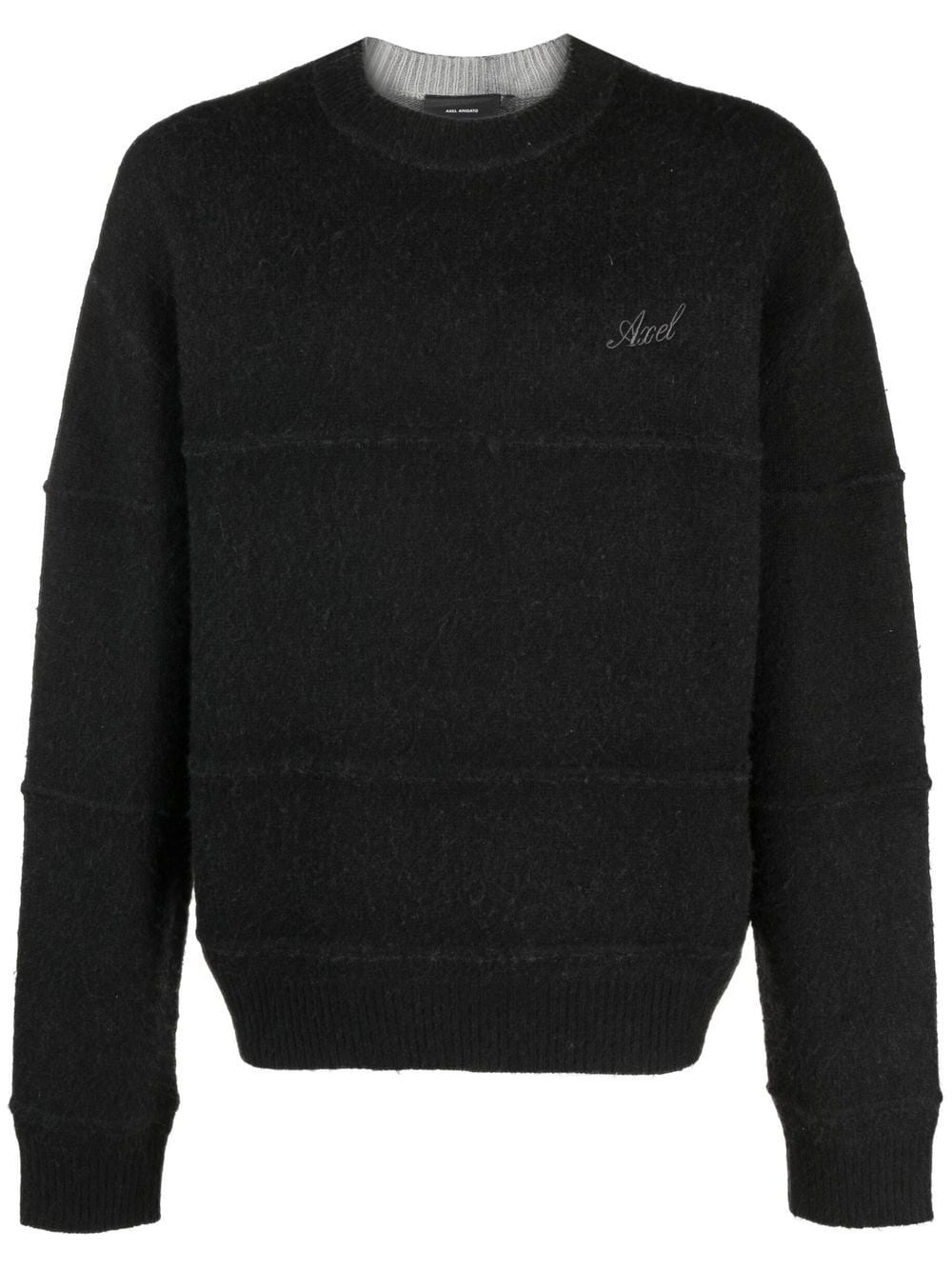 logo-embroidered knitted jumper - 1