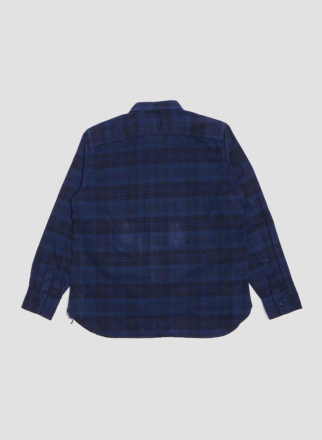 FOB Factory Heavy Nel Work Shirt Navy - 5