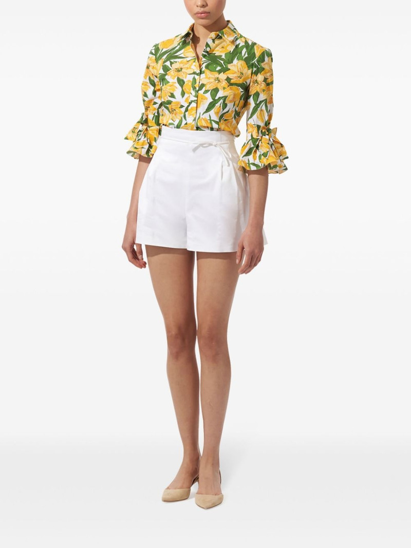 CAROLINA HERRERA tulip-print cotton shirt outlook