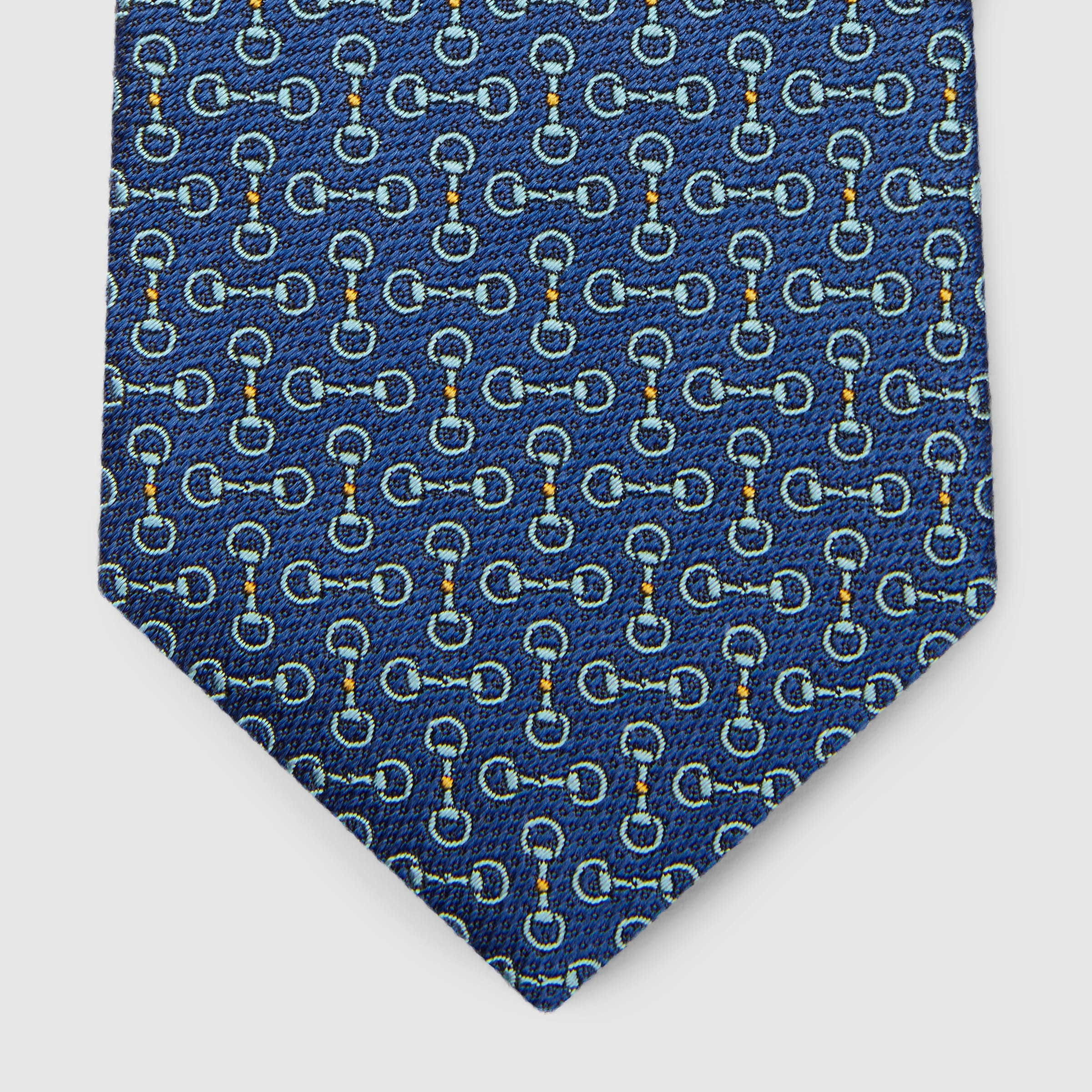 Horsebit silk jacquard tie - 4