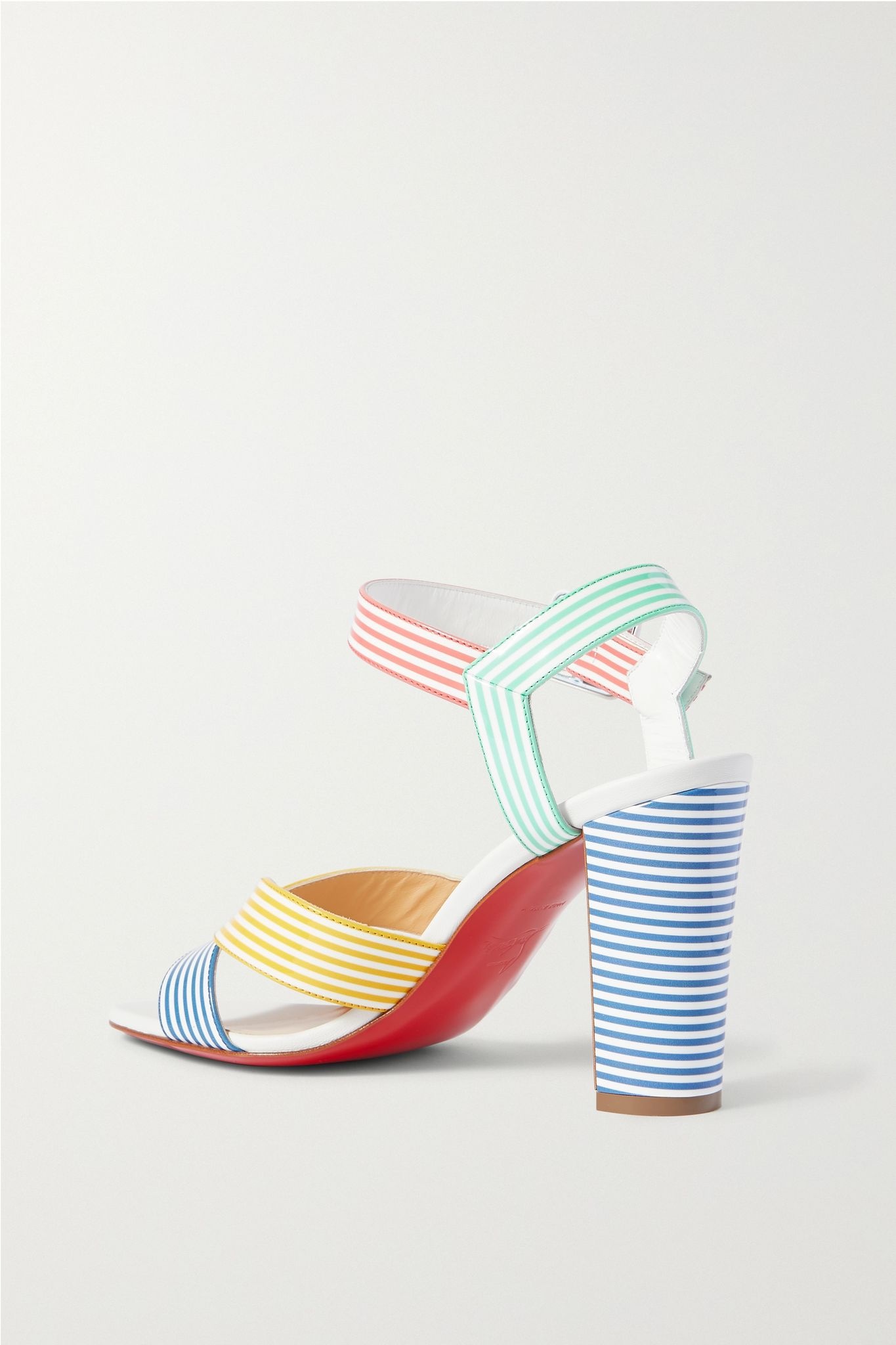 Palavas 85 striped patent-leather sandals - 4