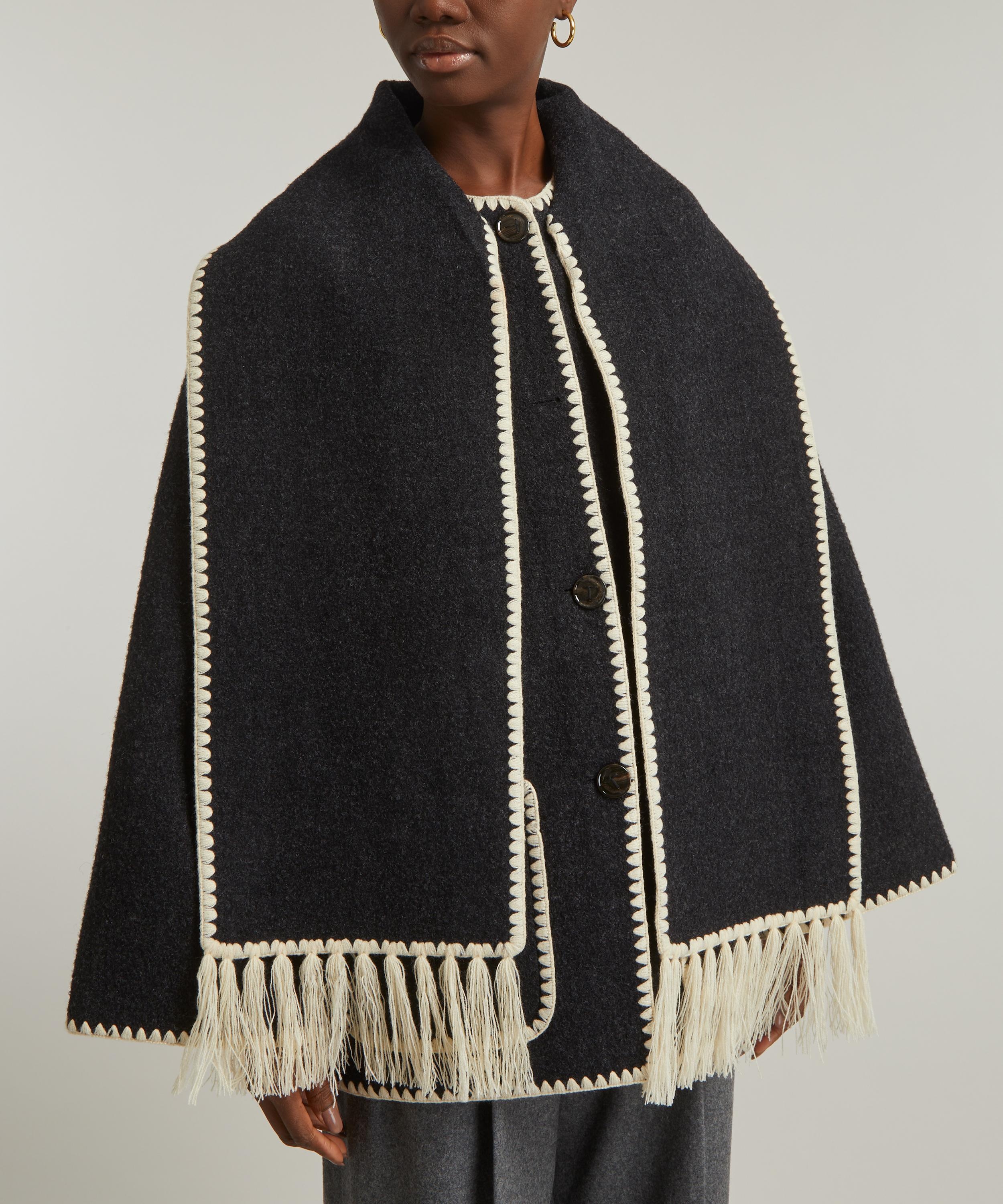 Embroidered Scarf Jacket - 3