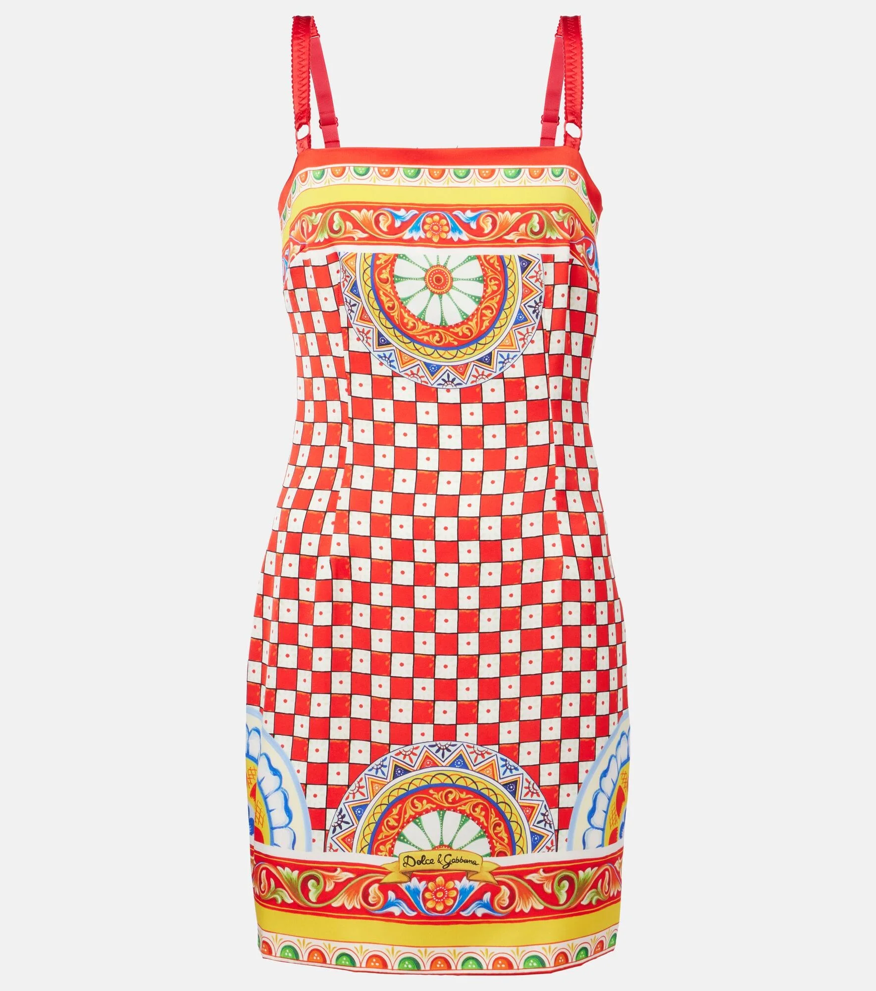 Printed silk-blend mini dress - 1