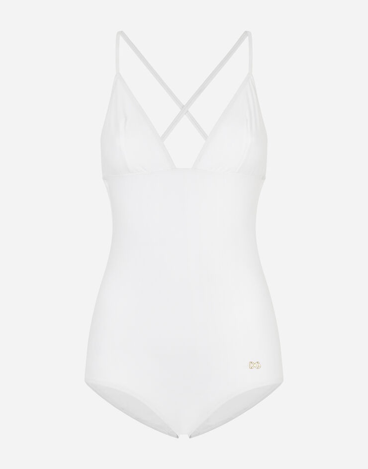 One-piece swimsuit with plunging neckline - 1