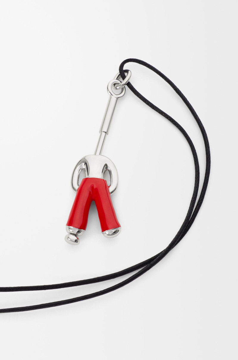 Loewe Standing Acrobat necklace in sterling silver and enamel outlook