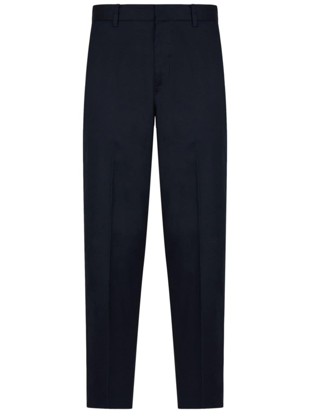 tapered cotton-blend trousers - 1