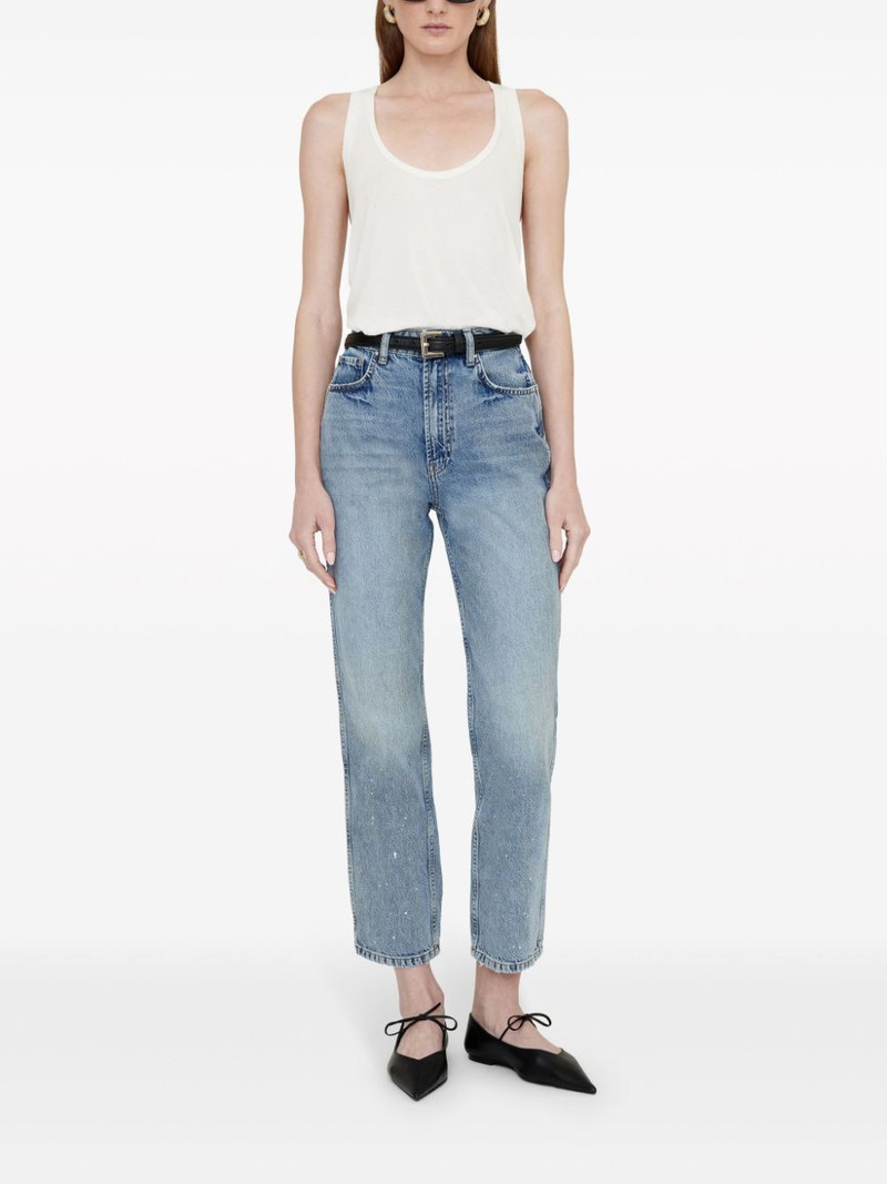 ANINE BING Vin paint-detail cropped jeans outlook