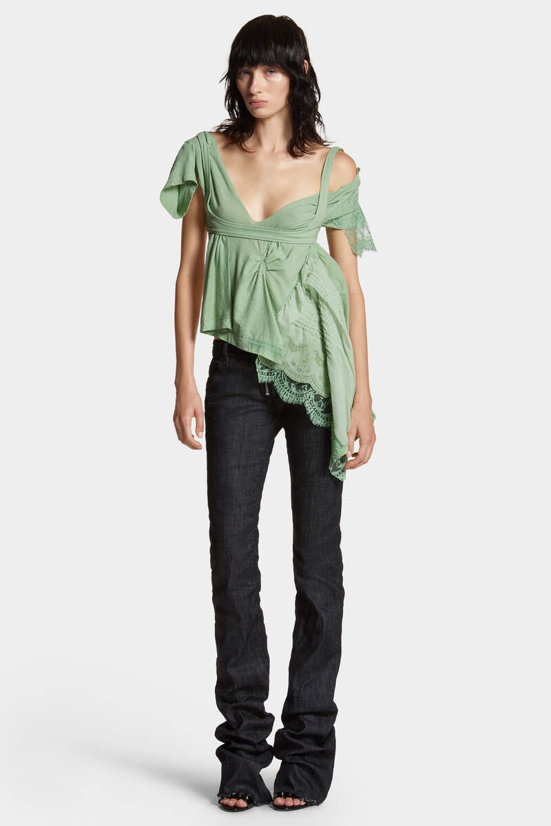 BLACK RINSE WASH BOOTCUT SHARPEI JEANS - 3