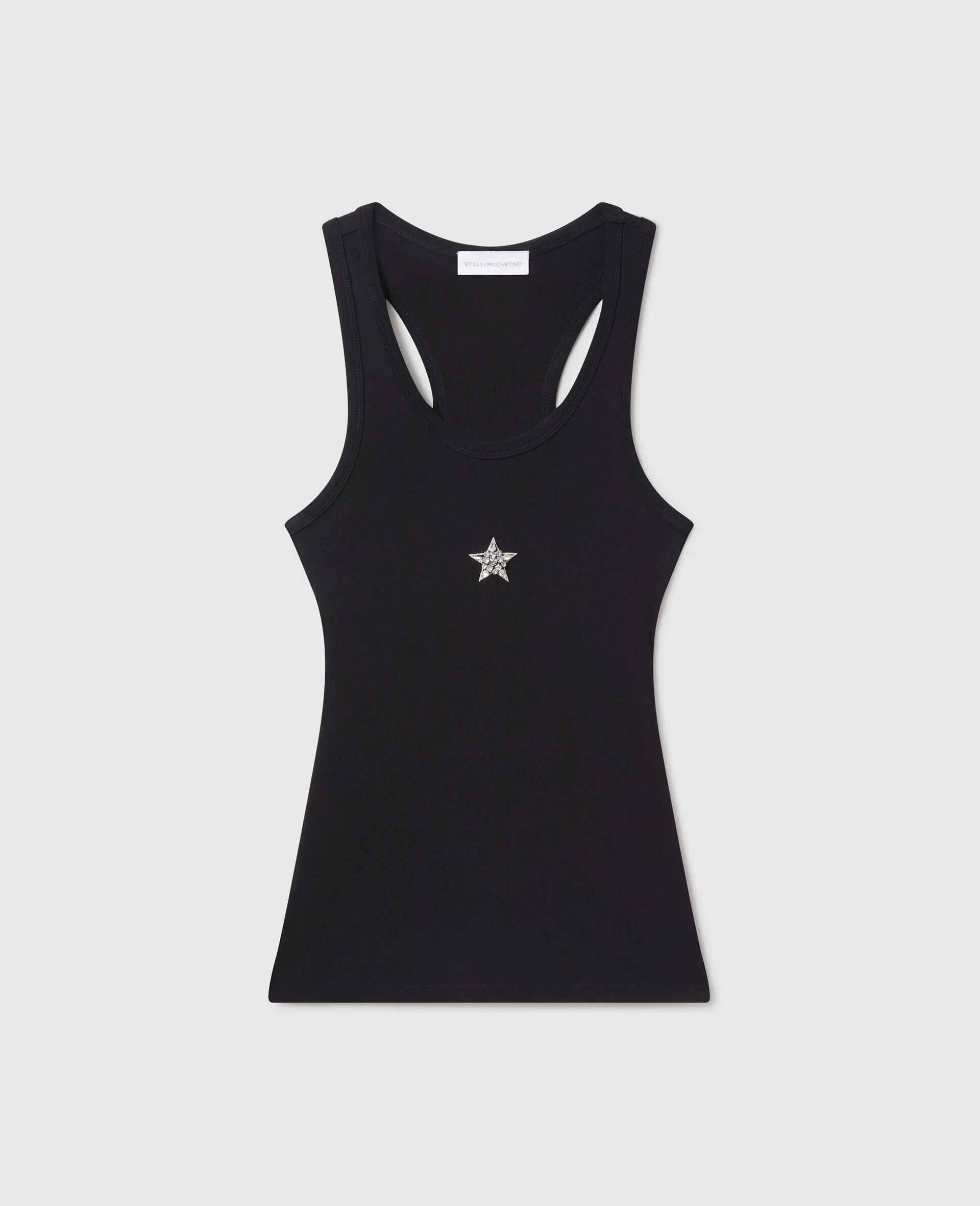 Crystal-Embroidered Racerback Tank Top - 1