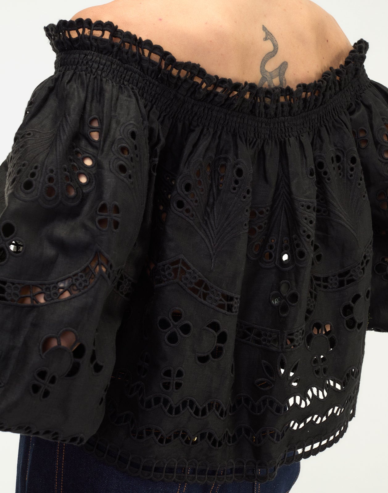 Eva Embroidered Linen Blouse - 5