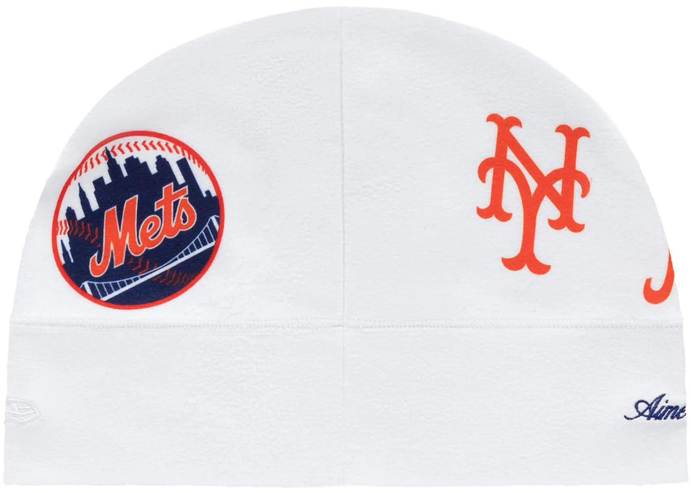 Aime Leon Dore x New Era Mets Fleece Skull Cap White - 2